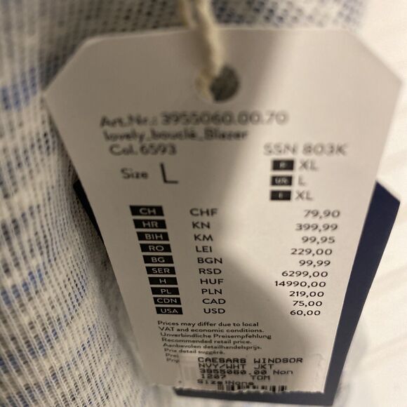 Tom Tailor Women’s eye hook closure Blazer Large - Picture 8 of 9